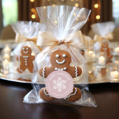 Paarse Winter Sneeuwvlok Kerst Cadeautag Stickers