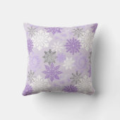 Paarse Winter Snowflake Persoonlijke Baby foto Kussen (Achterkant)