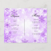 Paarse Winter Wonder Vakantie Uitnodigen Programma Flyer (Achterkant)