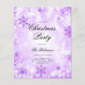 Paarse Winter Wonder Vakantie Uitnodigen Programma Flyer (Voorkant)