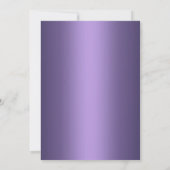 Paarse Winter Wonderland Sweet 16 Kaart (Achterkant)