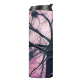 Paarse winterbomen, gestikt thermosbeker (Gedraaid links)