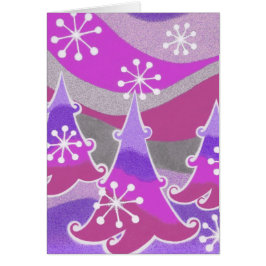 Paarse winterbomen, verticaal