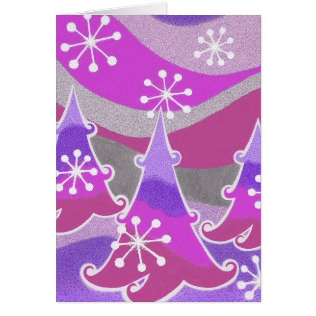 Paarse winterbomen, verticaal (Voorkant)