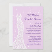  Paarse Winterbridal — Uitnodiging (Voorkant)