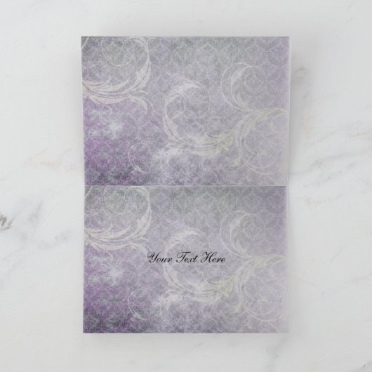 paarse winterbruiloft Hartelijk dank Bedankkaart (Binnen)