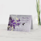 paarse winterbruiloft Hartelijk dank Bedankkaart (Voorkant)
