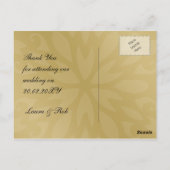 paarse winterbruiloft Hartelijk dank Briefkaart (Achterkant)