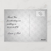 paarse winterbruiloft Hartelijk dank Briefkaart (Achterkant)