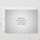 paarse winterbruiloft Hartelijk dank Kaart (Achterkant)