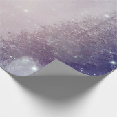 Paarse winterdennenbos cadeaupapier (Hoek)