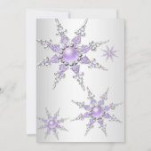 Paarse Winterfeest kerstfeestdag 4 Kaart (Achterkant)