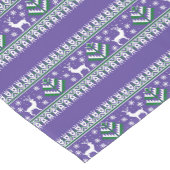 Paarse winterfeestdag en groene kerstfeestdag korte tafelloper (Hoek)