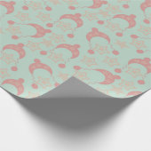 paarse winterhoed cadeaupapier (Hoek)