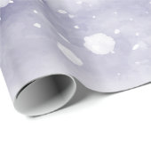 Paarse winterlandschap sneeuw cadeaupapier (Rol Hoek)