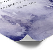 Paarse Winterlandschap Sneeuw Poster (Hoek)