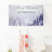 Paarse Winterlandschap Sneeuw Spandoek (Insitu)