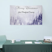 Paarse Winterlandschap Sneeuw Spandoek (Beurs)