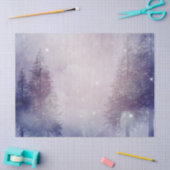 Paarse winterpine ontkoppeling bos tissuepapier (Craft)