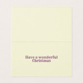 Paarse winterscène 25-pak kerstkaarten kaart (Binnenkant ongevouwen)