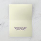 Paarse winterscène-feestkaart kaart (Binnen)