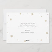 Paarse winterscène rendieren sinterklaas feestdagenkaart (Achterkant)