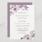 Paarse WinterWaterverf - Koolstofrepetitie Kaart (Voorkant / Achterkant)