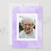 Paarse Wisteria 100e verjaardag fotofeest Kaart (Achterkant)