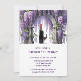  Paarse Wisteria Arch Brunch en Bubbly Kaart