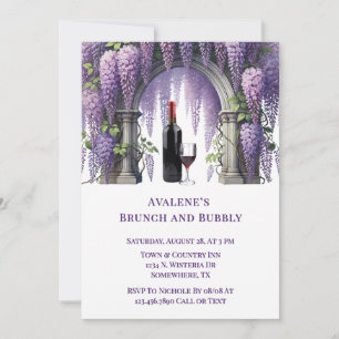  Paarse Wisteria Arch Brunch en Bubbly Kaart