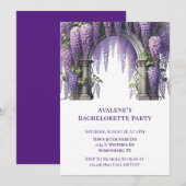 Paarse Wisteria Arch vrijgezellenfeest Kaart (Voorkant / Achterkant)