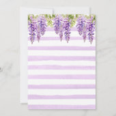 Paarse Wisteria Bloeiende Boom Bruiloft Save The Date (Achterkant)