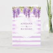 Paarse Wisteria Bloem Boom QR Code Trouwen (Voorkant)