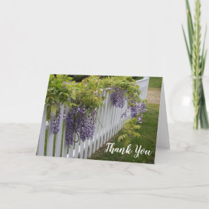 Paarse Wisteria Bloemen Bedankkaart
