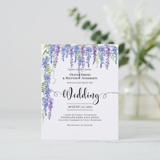 Paarse Wisteria Bloemen Bloemen Bloemen Bloemen Ka (Staand voorkant)