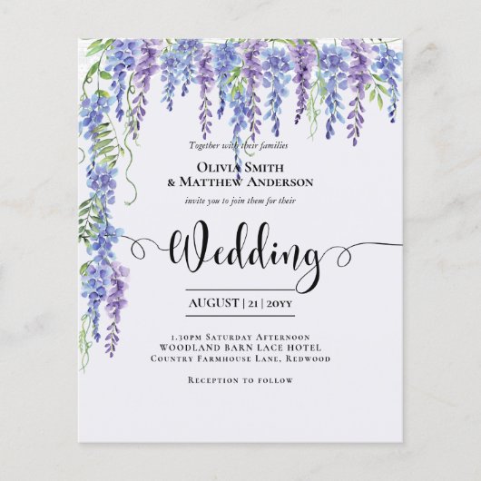 Paarse Wisteria Bloemen Bloemen Bloemen Bloemen Ka (Voorkant)