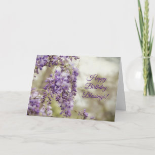 Paarse Wisteria Bloemen Bloemen Bloemen Geloof Ver Kaart