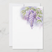Paarse Wisteria Bloemen Bruids Brunch Kaart (Achterkant)