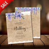 Paarse Wisteria Bloemen Bruiloft Rustieke Kraft Ka