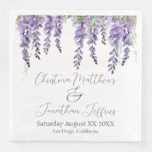Paarse Wisteria Bloemen op Witte Elegante