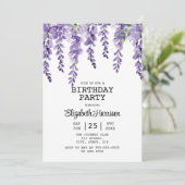 Paarse Wisteria Bloemengroen 50ste verjaardag Kaart (Staand voorkant)