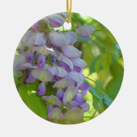 Paarse Wisteria Blossoms Flower Ornament (Voorkant)