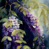 Paarse Wisteria Blowing in de Breeze Decoupage Tissuepapier