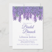 Paarse Wisteria Bridal Brunch Douche Uitnodiging (Voorkant)