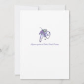 Paarse Wisteria Bridal Brunch Douche Uitnodiging (Achterkant)