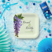 Paarse Wisteria Brunch Bubble Vrijgezellenfeest Gr Papieren Bordje (Feest)