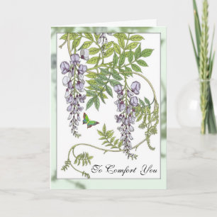 Paarse Wisteria Comfort and Sympathia Card Kaart