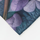 Paarse Wisteria Design Fleece Deken (Hoek)