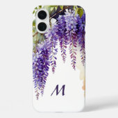 Paarse Wisteria Elegant Floral Waterverf Case-Mate iPhone Case (Achterkant)