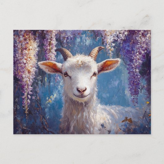 Paarse Wisteria en geitenbloemen Briefkaart (Voorkant)